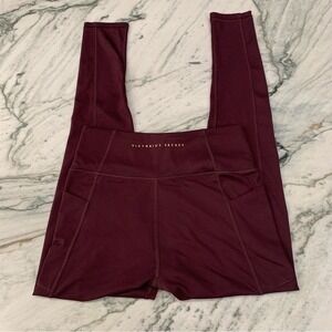 Victoria's Secret Burgundy Leggings with Side Pockets – Women's Size 8